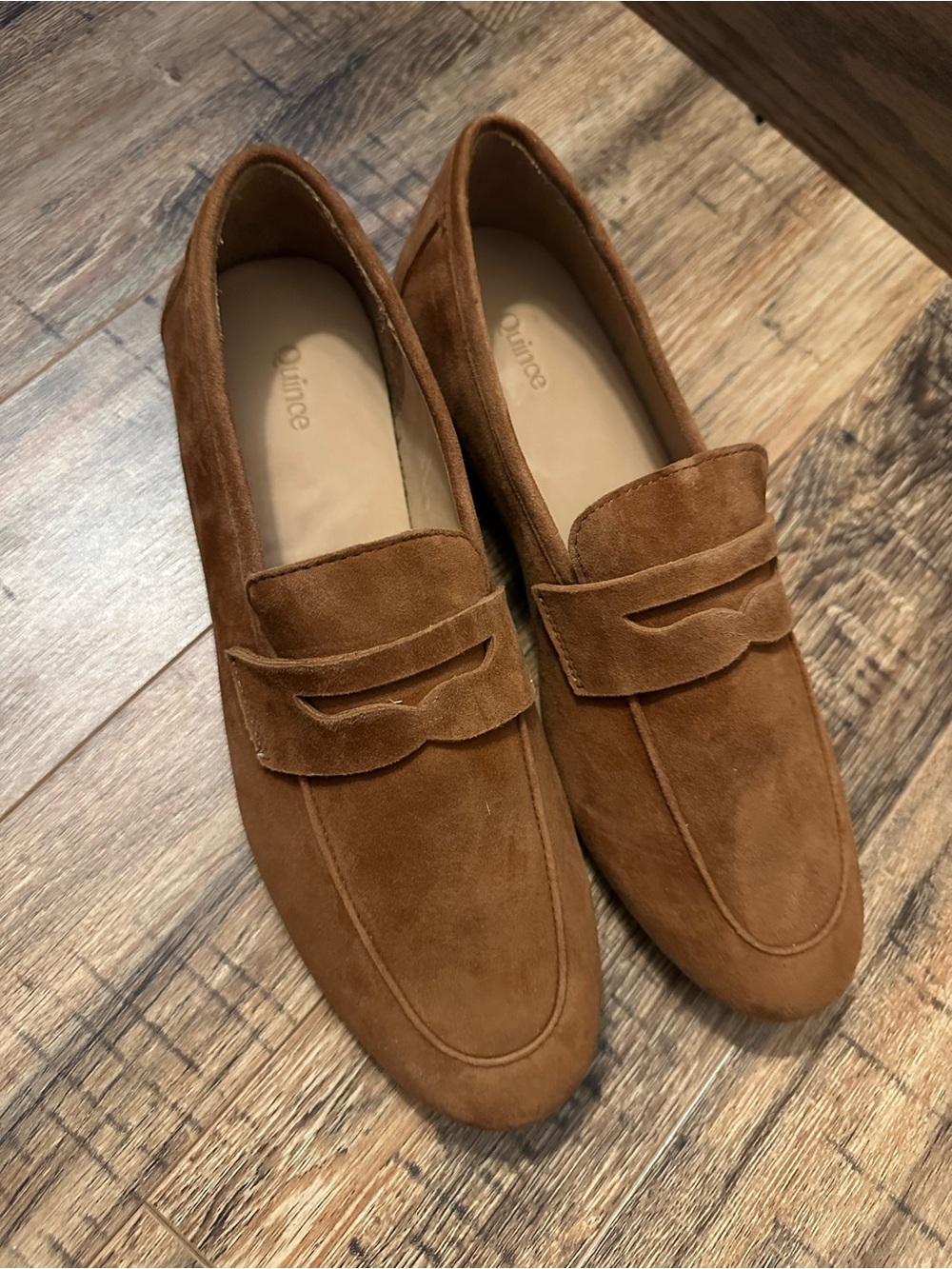 Quince Suede Loafers in Chestnut Brown